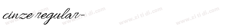 cinze regular字体转换
